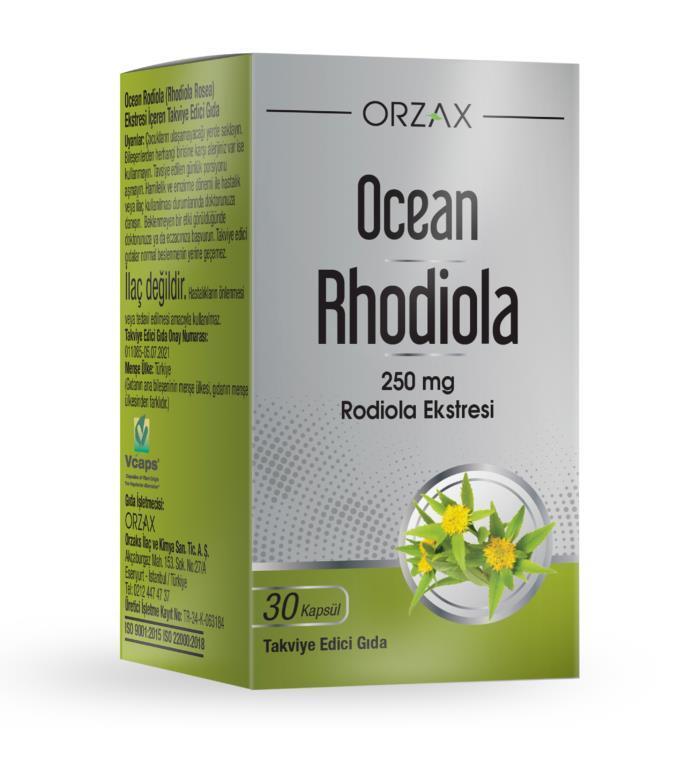 Ocean Rhodiola 250mg Supplement - Stress Relief &amp; Mental Performance Support, 30 Capsules