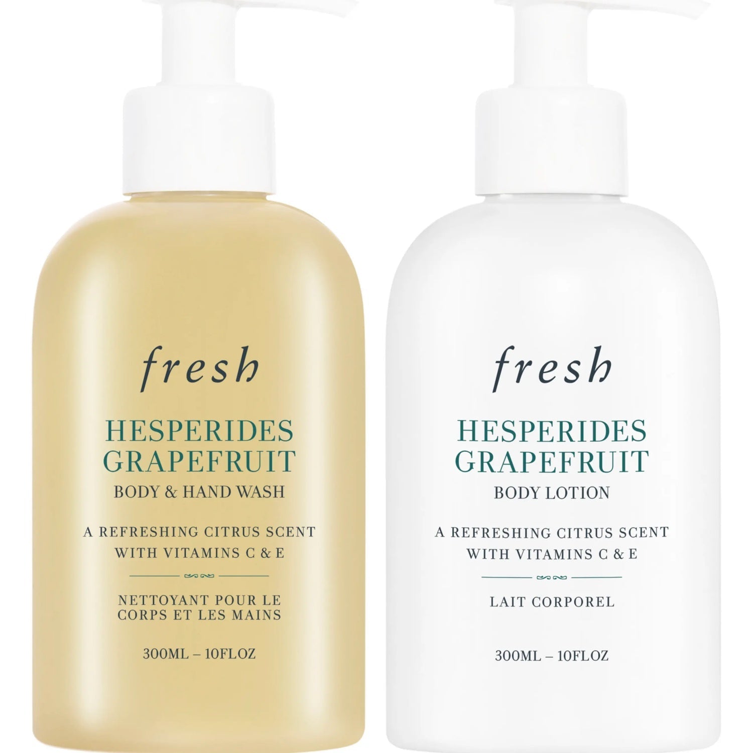 Fresh Hesperides Grapefruit Citrus Sensations Shower Gel 10 Oz &amp; Lotion 10 Oz Set