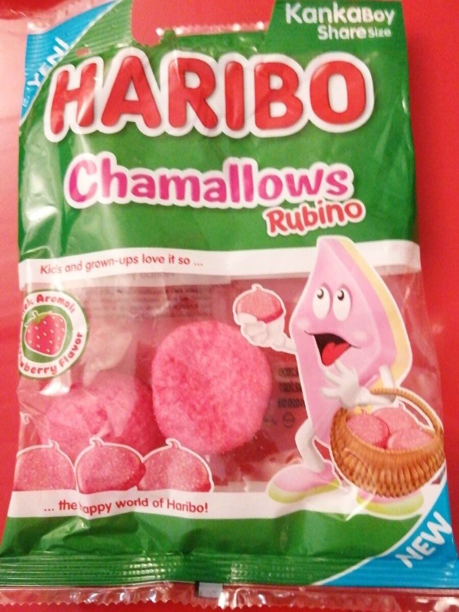 Haribo Rubino Strawberry Flavored Marshmallow Confectionery - 70g Soft &amp; Chewy Treat