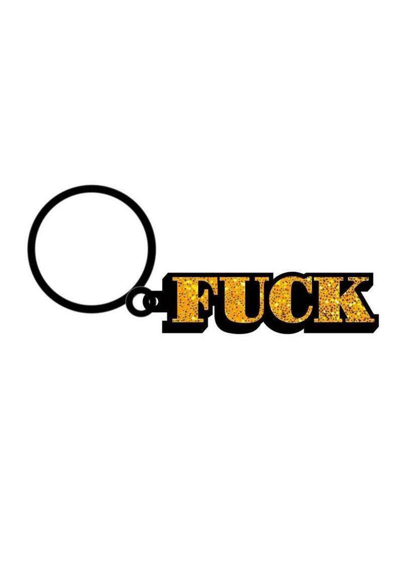 Wood Rocket F*** Enamel Keychain