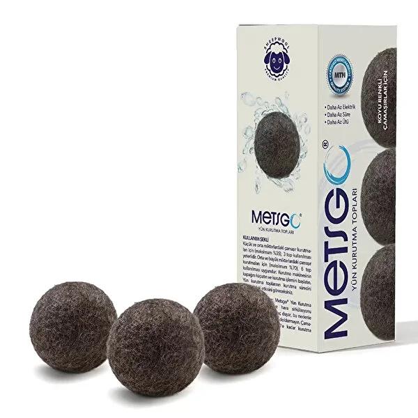 Metsgo 3-Pack Wool Dryer Balls - Eco-Friendly Laundry Solution for Reduced Drying Time &amp; Energy Savings