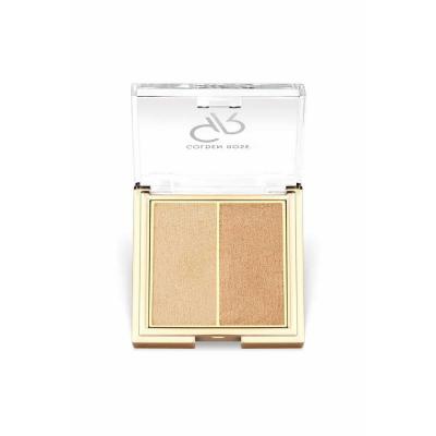 Golden Rose So Glow. Highlighter Duo: Illuminate Your Face, Radiant Shimmering Makeup Palette - Enhance Cheekbones &amp; Brow Bone Definition