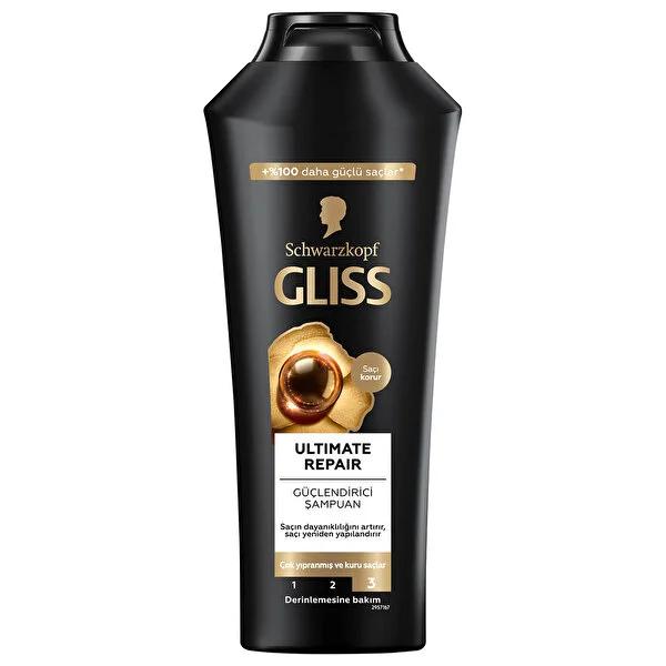 Gliss Ultimate Repair Shampoo - Keratin &amp; Black Pearl Extract for Damaged Hair