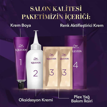 Wella Koleston Supreme 4/6 Kõzõl Viyole: Radiant Red Violet Hair Dye Kit - Long Lasting Color, Intense Shine &amp; Deep Conditioning