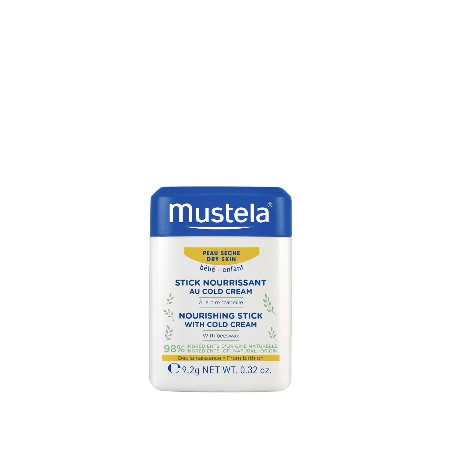 Mustela Hydra Stick: Baby Cold Cream Nutri-Protective - Soothe &amp; Protect Dry, Sensitive Skin - Travel Size Infant Moisturizer