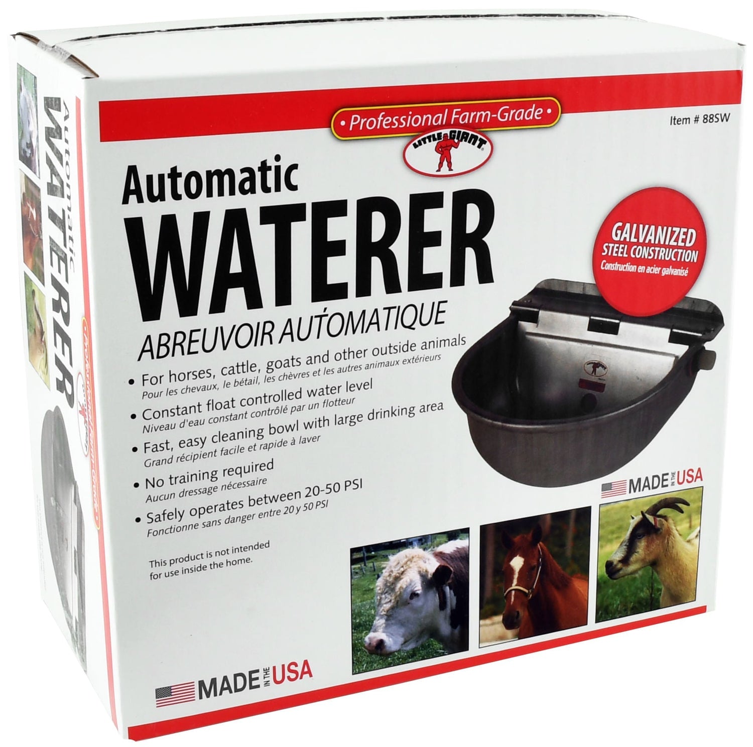 Galvanized Steel Automatic Waterers (&amp; Replacement Parts)