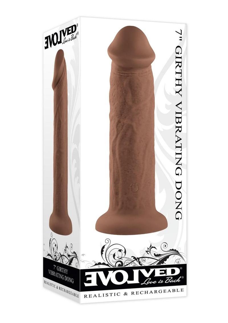 Girthy Vibrating Rechargeable Silicone Dildo
