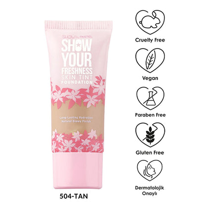 Show by Pastel Skin Tint Foundation - Natural Coverage, Vegan &amp; Cruelty Free - 6 Shades Available