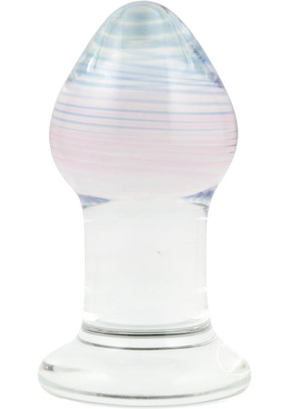 Gläs 3.25 Inch Amethyst Rain Hand Blown Glass Butt Plug