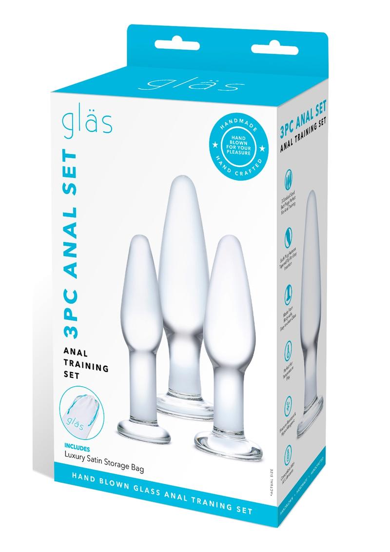 Gläs 3PC Anal Training Set Hand-Blown Glass