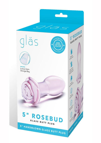 Gläs Rosebud Glass Butt Plug