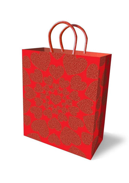 Glitter Hearts Gift Bag Red Heart Design For Special Occasions