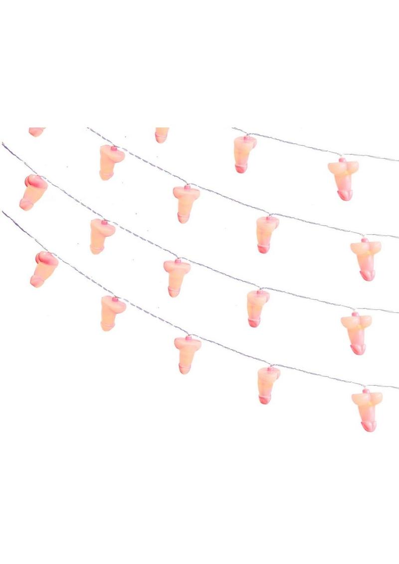 Glitterati Penis Party String Lights 20 Count Bistro Lights 14ft