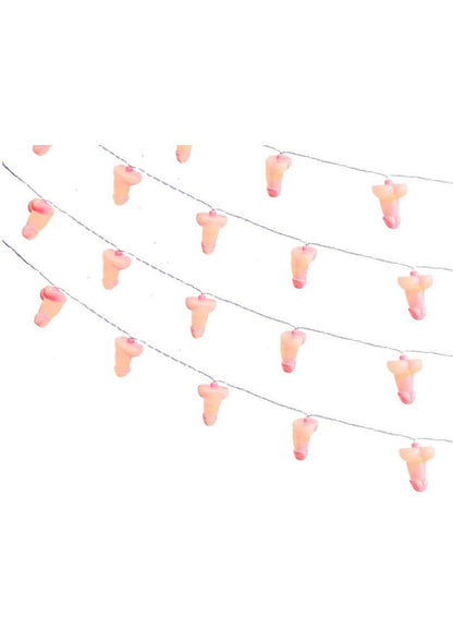 Glitterati Penis Party String Lights 20 Count Bistro Lights 14ft