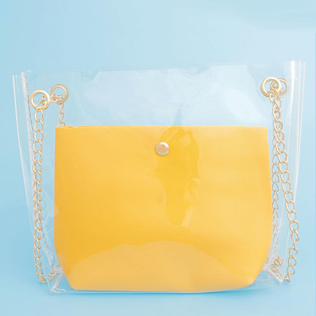 Shoulder Bag Yellow Sigma Sorority Purse for Women