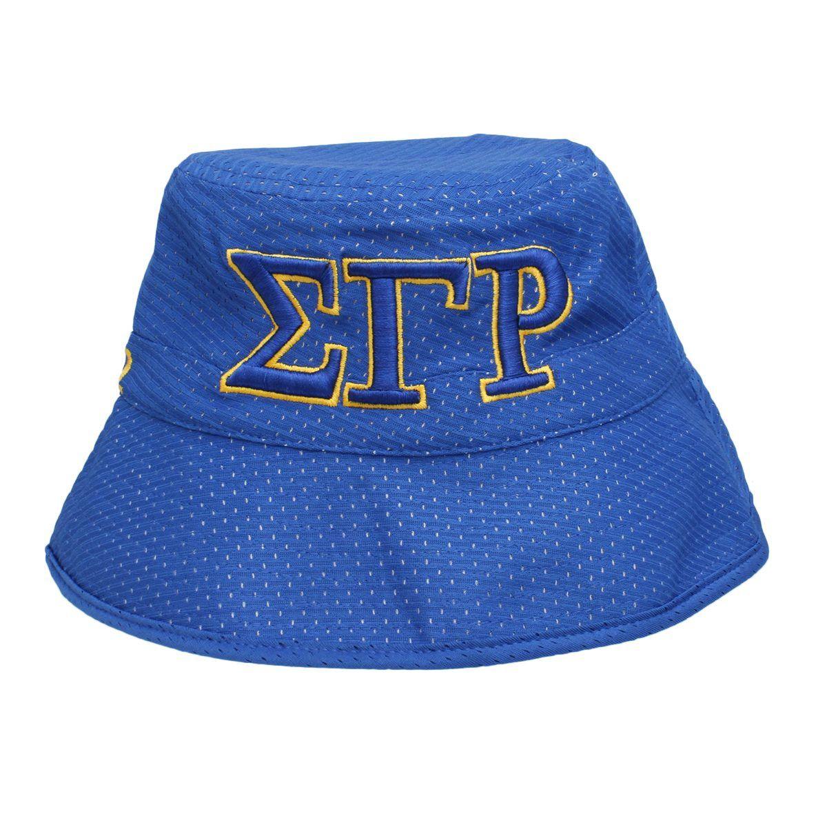 SGRHO Sorority Yellow Mesh Embroidered Bucket Hat