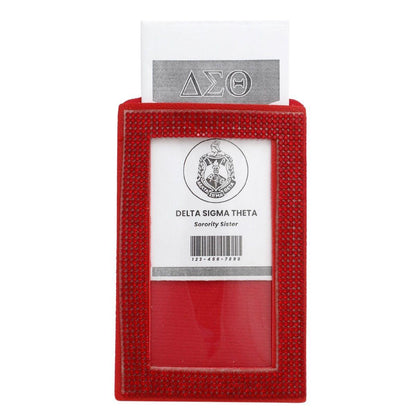 DST Red Sparkle Sorority Pride ID Badge Holder