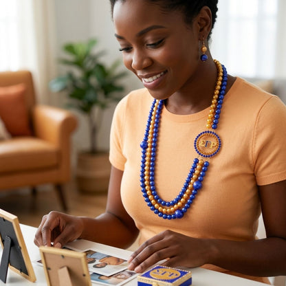 SGRho Mixed Pearl Gold Necklace