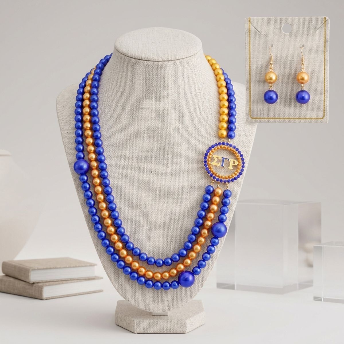 SGRho Mixed Pearl Gold Necklace