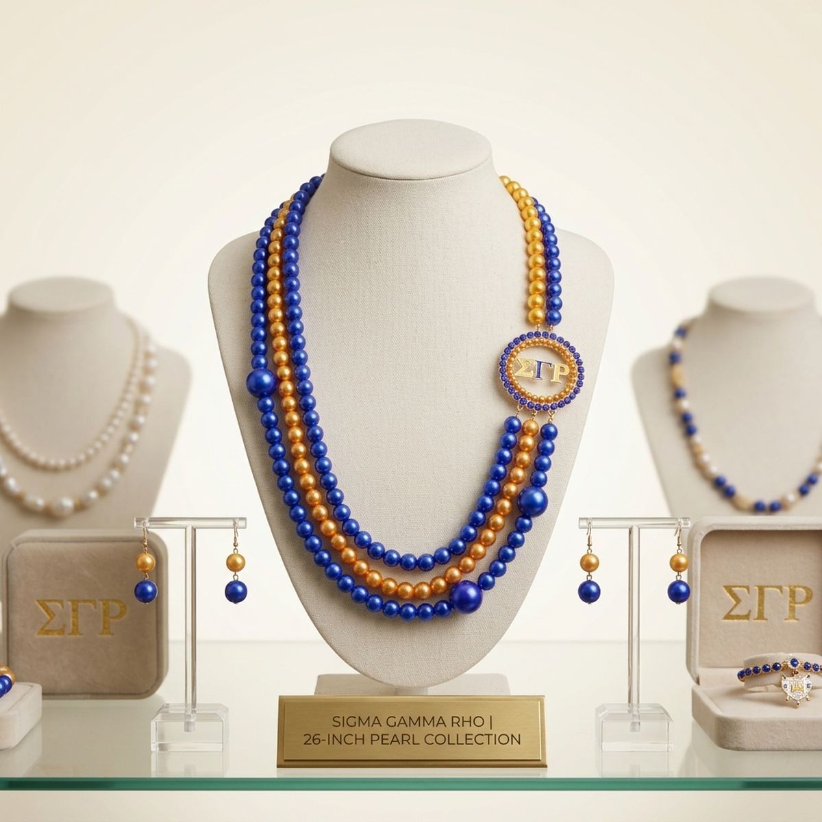 SGRho Mixed Pearl Gold Necklace