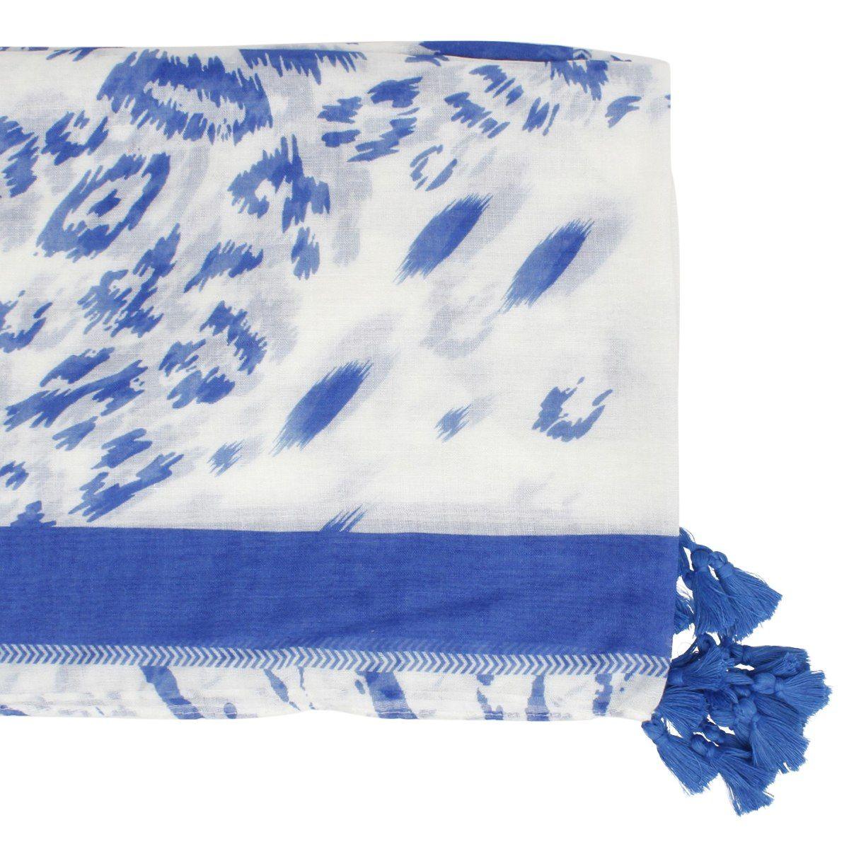 ZPB Sorority Blue White Leopard Structured Kimono