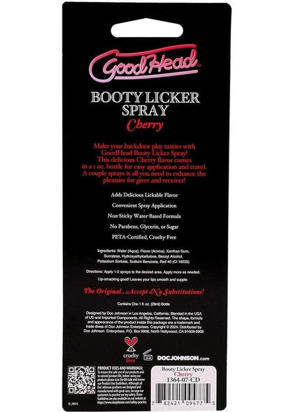GoodHead Booty Licker Spray Cherry Flavor