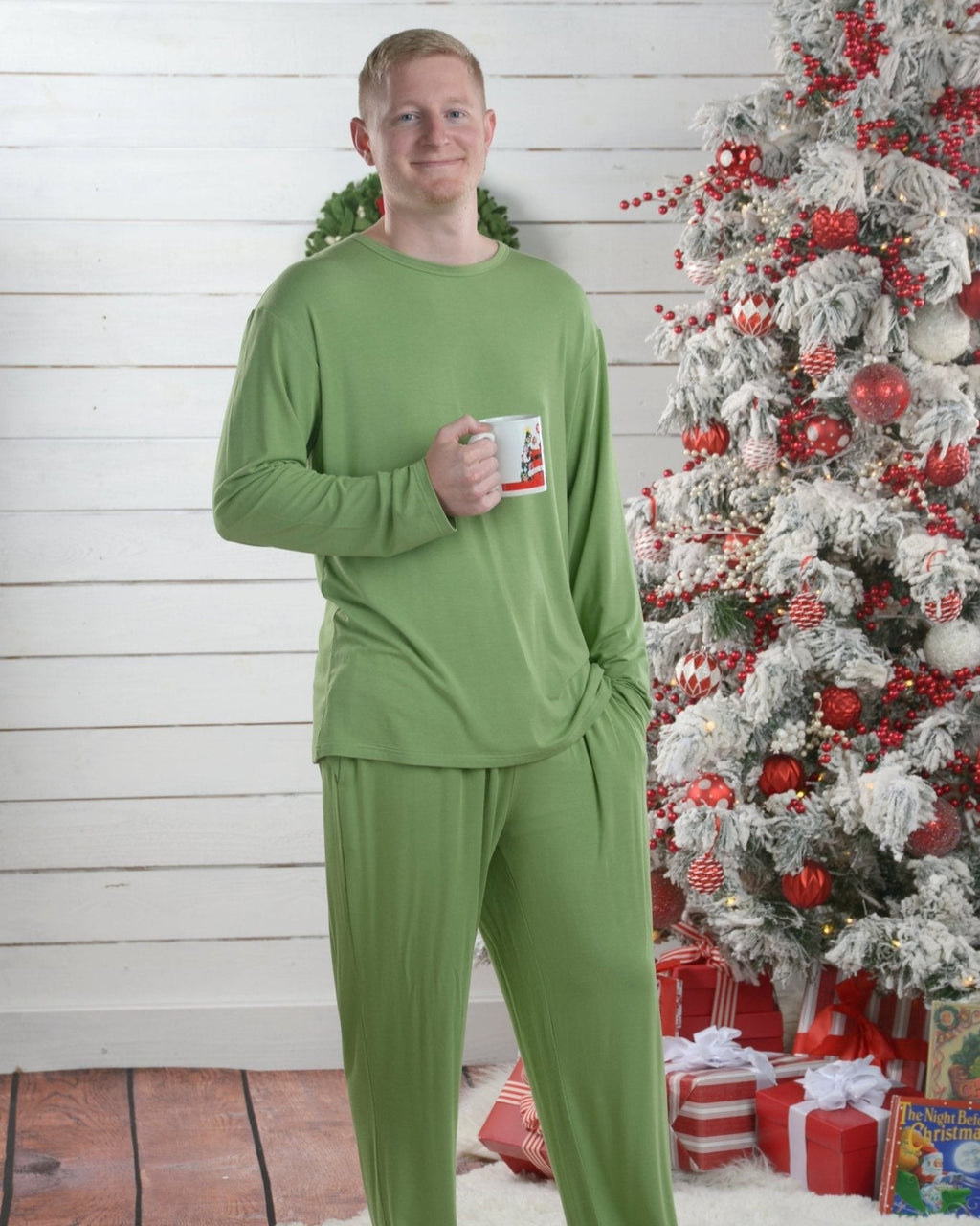 Men's Green Pajama Set