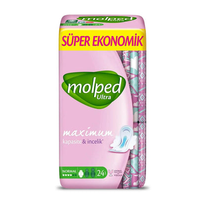 Molped Ultra Normal Sanitary Pads Super Eco Pack 24 Count