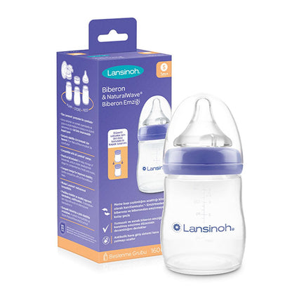 Lansinoh NaturalWave Baby Bottle Nipple - Anti-Colic, BPA Free, Easy Breastfeeding to Bottle Transition for Newborns &amp; Infants
