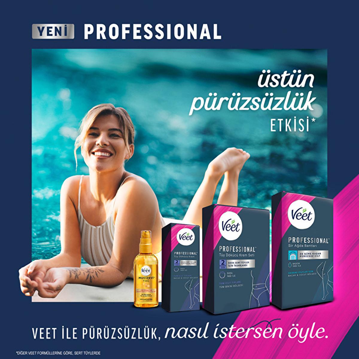 Veet Professional Bikini Hair Removal Cream Set: Gentle, Moisturizing, &amp; Effective for Sensitive Skin - Includes Shea Butter &amp; Exfoliating Foam