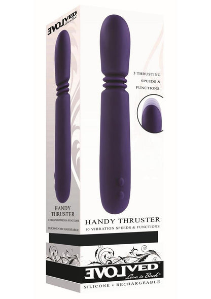 Handy Thruster Rechargeable Silicone Vibrator Purple