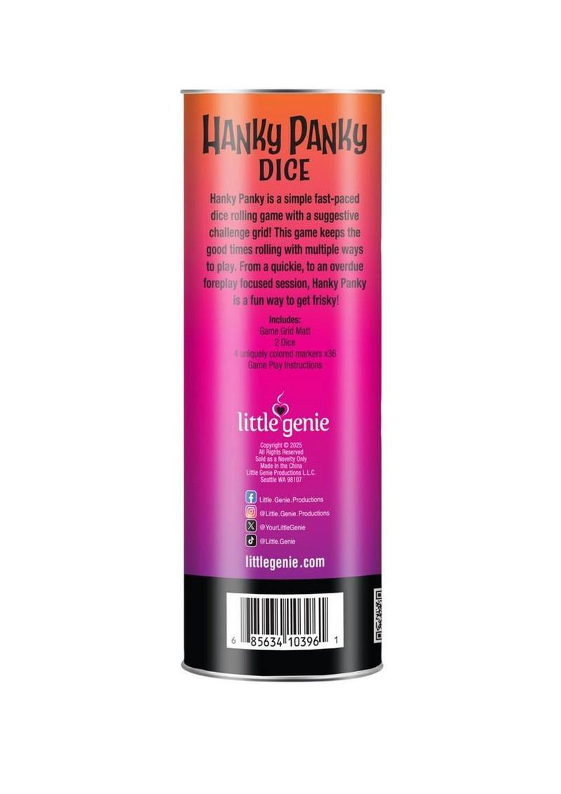 Hanky Panky Dice Game A Risqué Dice Game Adults