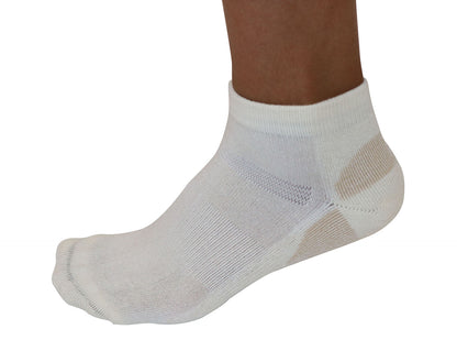 High Performance Anklet Bamboo Viscose Socks – Natural with Blue Padding
