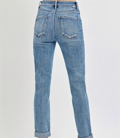 Haven High Rise Ankle Skinny Role Up Jeans
