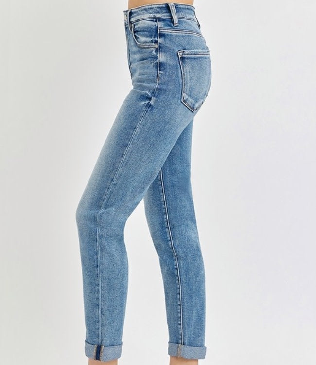 Haven High Rise Ankle Skinny Role Up Jeans