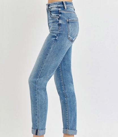 Haven High Rise Ankle Skinny Role Up Jeans
