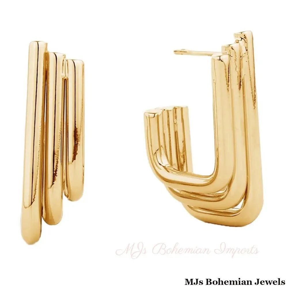 Hoop 14K Gold Small Stack Hook Earrings for Women