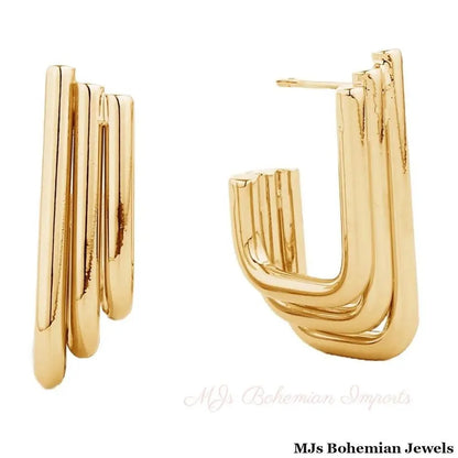 Hoop 14K Gold Small Stack Hook Earrings for Women
