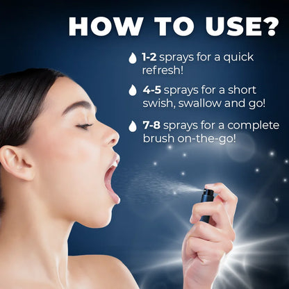 Coral Mouth Spray, Bamboo Mint Floss, and Bamboo Toothbrushes Bundle