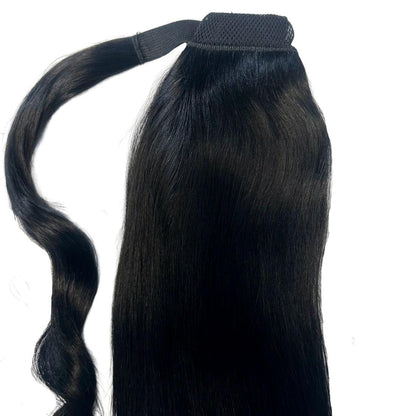 Jet Black 100% Human Hair Ponytail Extension