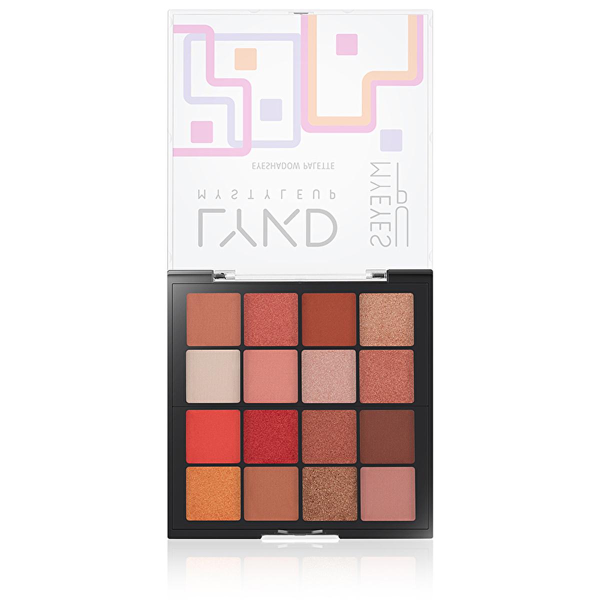 LYKD 300 Peachy Vibes Eyeshadow Palette: 16 Matte &amp; Shimmer Colors, High Pigment, Blendable Makeup Palette for Stunning Eye Looks
