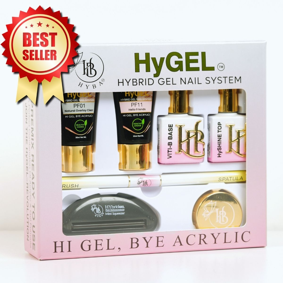 HyGEL® Hybrid DIY Home or Professional Gel Nail System - Ready Kit 