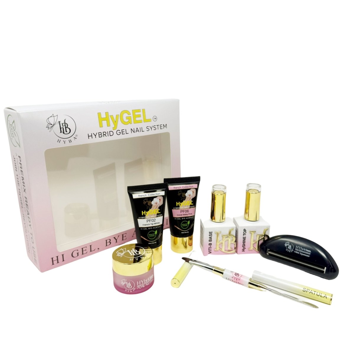 HyGEL® Hybrid DIY Home or Professional Gel Nail System - Ready Kit 