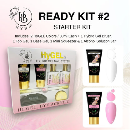 HyGEL® Hybrid DIY Home or Professional Gel Nail System - Ready Kit 