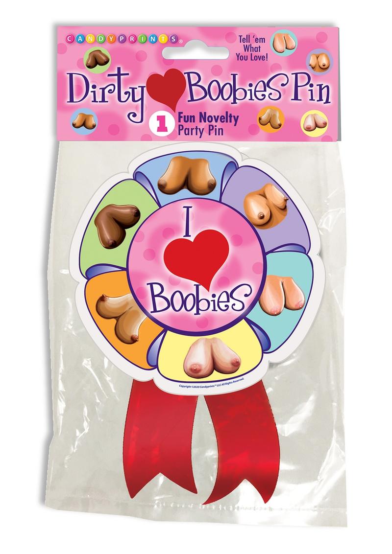 I Love Boobies Fun Party Pin