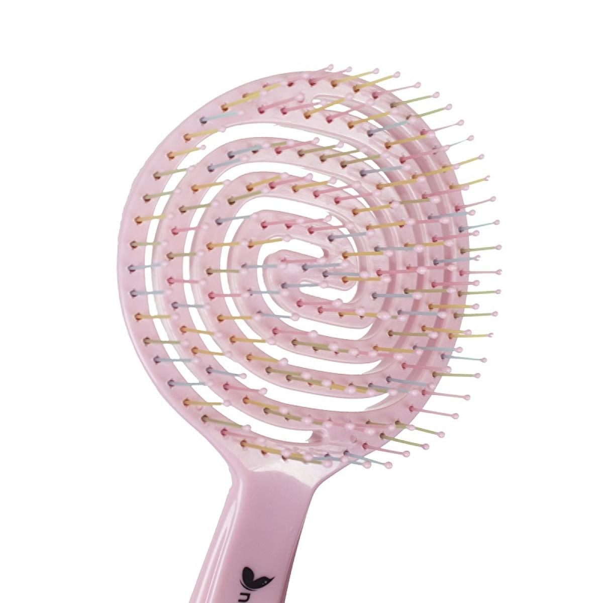 Nascita 3D Flexi Kontrol Hair Brush - Ergonomic Anti-Static Detangling Brush for Curly Hair, Reduces Frizz &amp; Flyaways