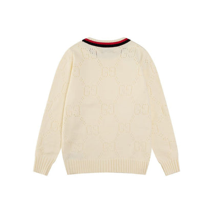 Perforated Gucci GG cotton sweater