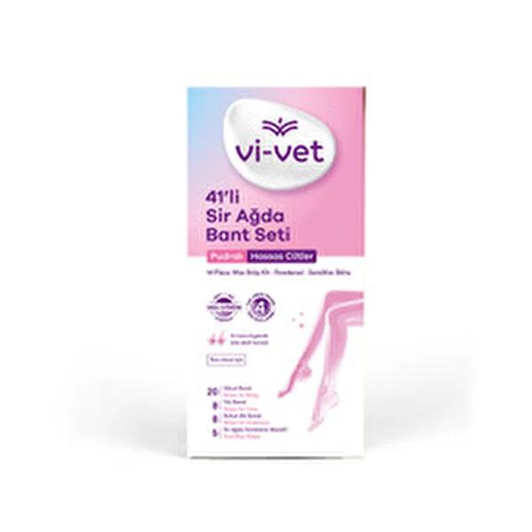 Vivet Powdered Wax Strips 41-Count: Natural Resin, Sugar-Free Hair Removal for Body, Face &amp; Armpits - Dermatologically Tested, Long-Lasting Smoothness