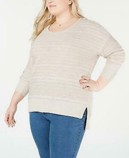 Style &amp; Co Plus Size High-Low Drop-Shoulder Sweater