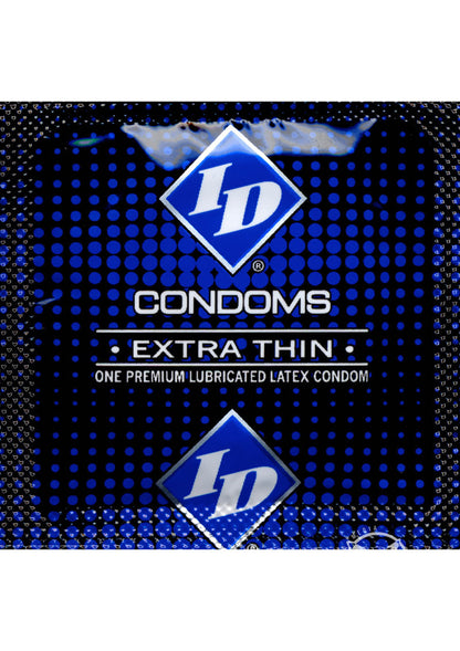 ID Extra Thin Lubricated Latex Condoms 3 Pack